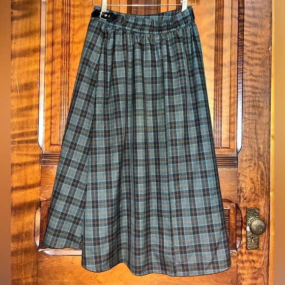 Disturbia Nightingale Buckled Check Midi Skirt - Picture 13 of 15